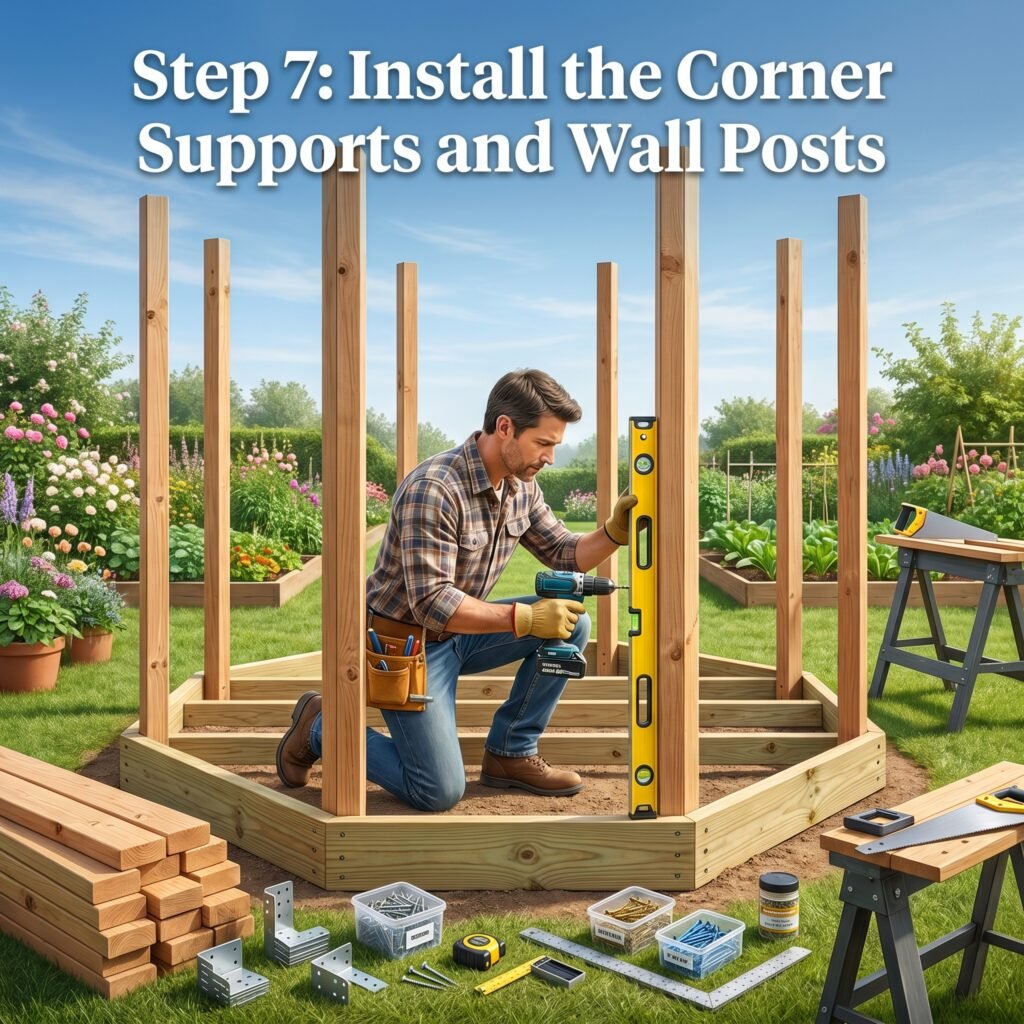 small octagonal greenhouse