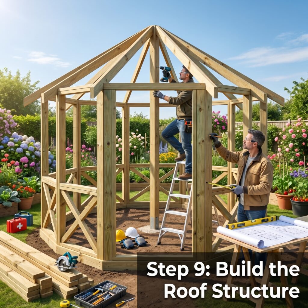 small octagonal greenhouse