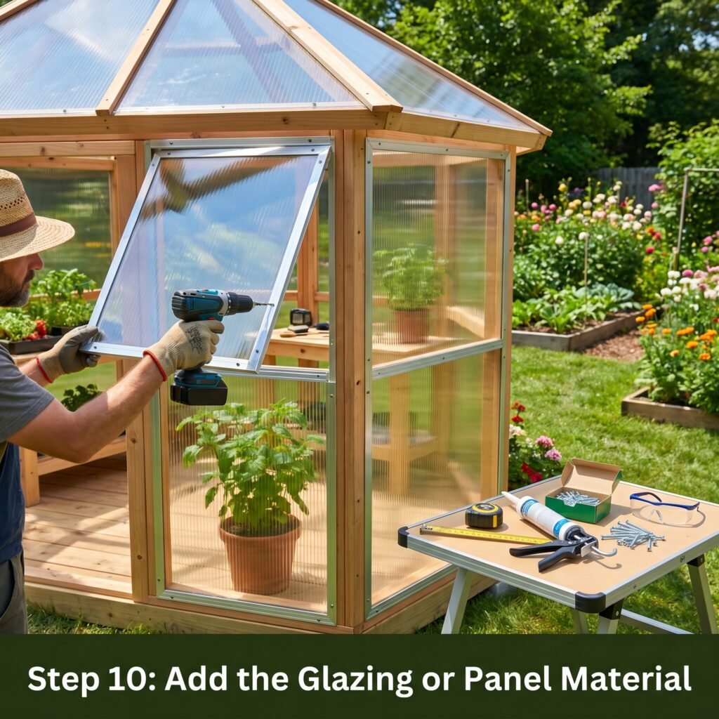 small octagonal greenhouse