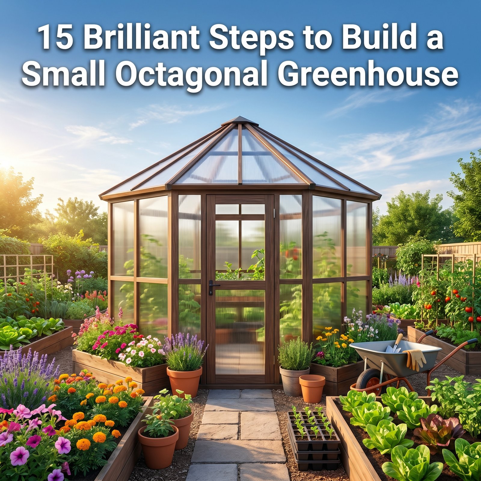 small octagonal greenhouse