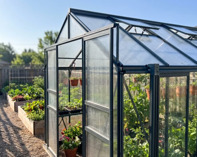 what is a green house made of?