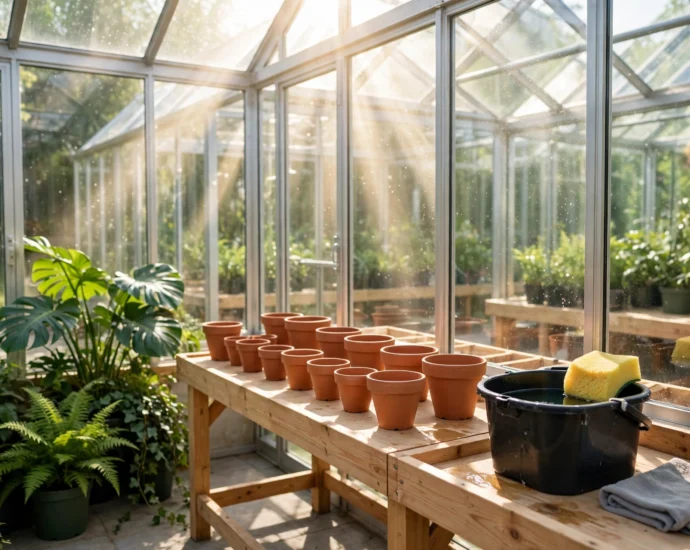 how to clean a greenhouse