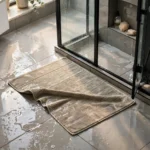 bath mat sliding on wet tile floor showing how to stop bath mat slipping on wet tile