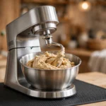 stand mixer on a non-slip mat to stop stand mixer from walking on counter